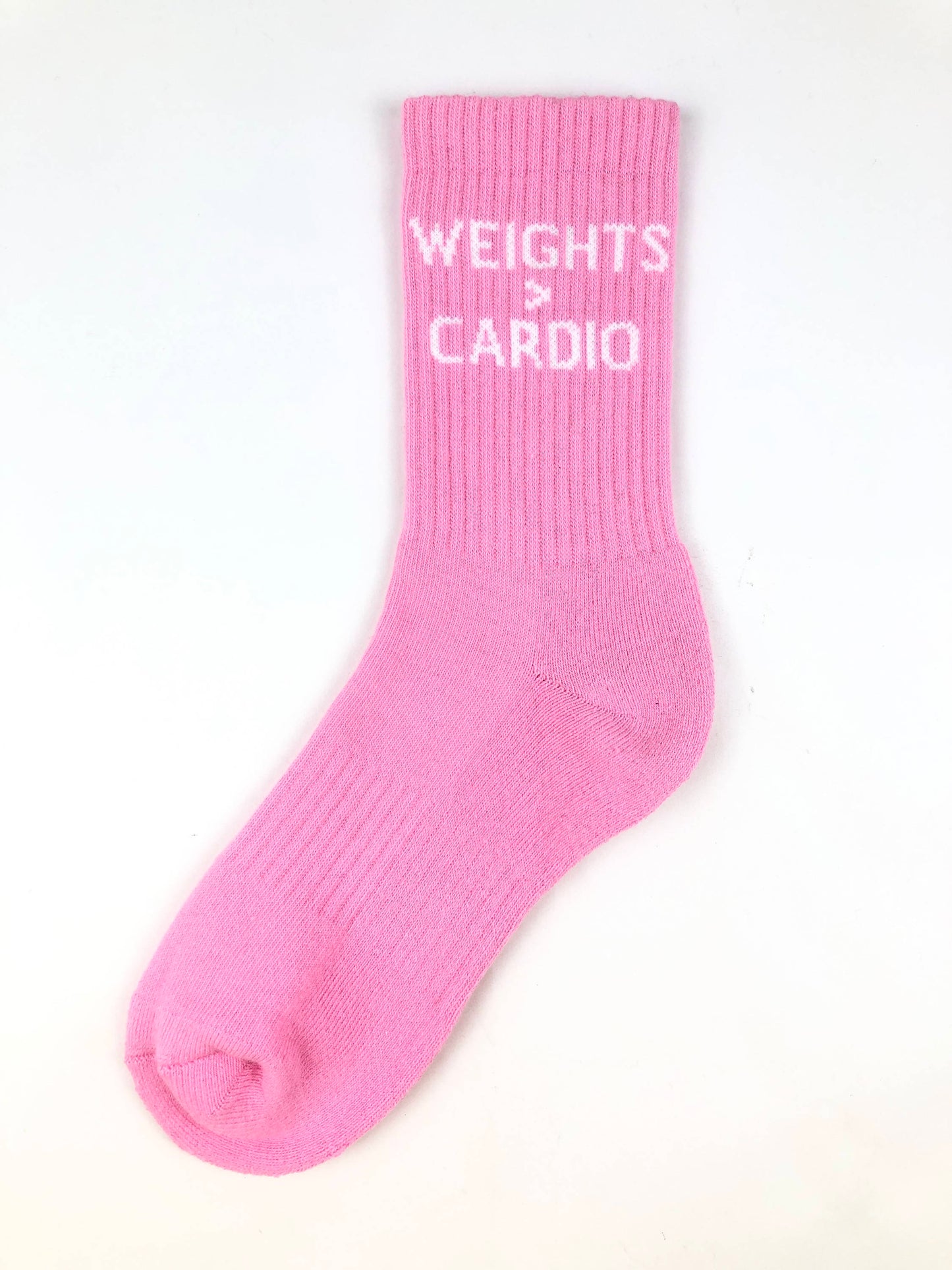 "WEIGHT > CARDIO" High Quality gym Socks