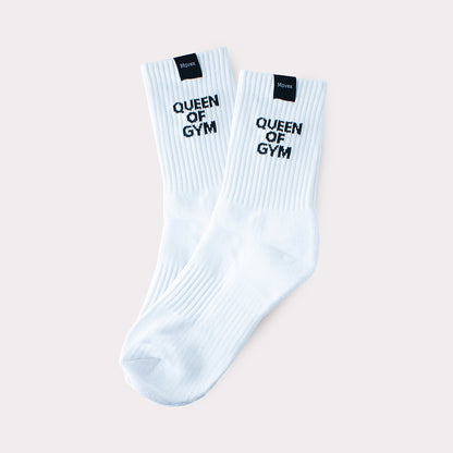 "QUEEN OF GYM" High Quality Socks